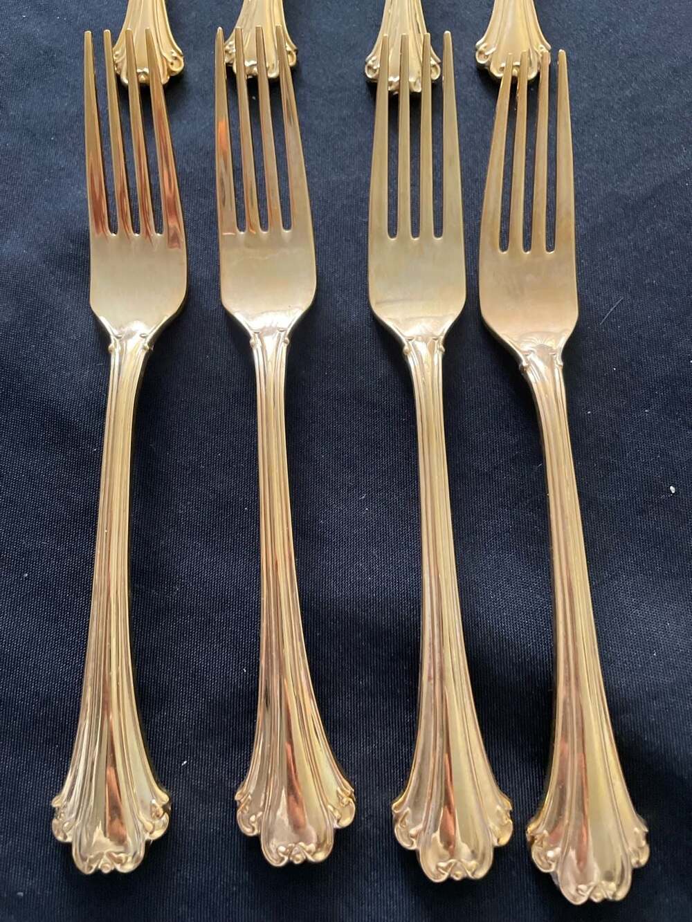 F.B. Rogers Gold Electroplate Flatware Set - Picture 2 of 14